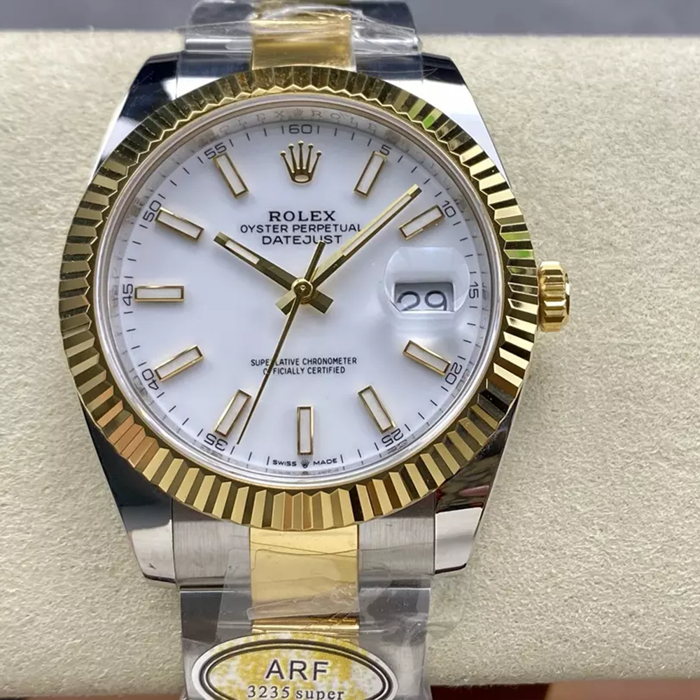 ARF공장 롤렉스 데이저스트 화이트 다이얼 41mm 126333 옐로우 골드 오이스터 콤비