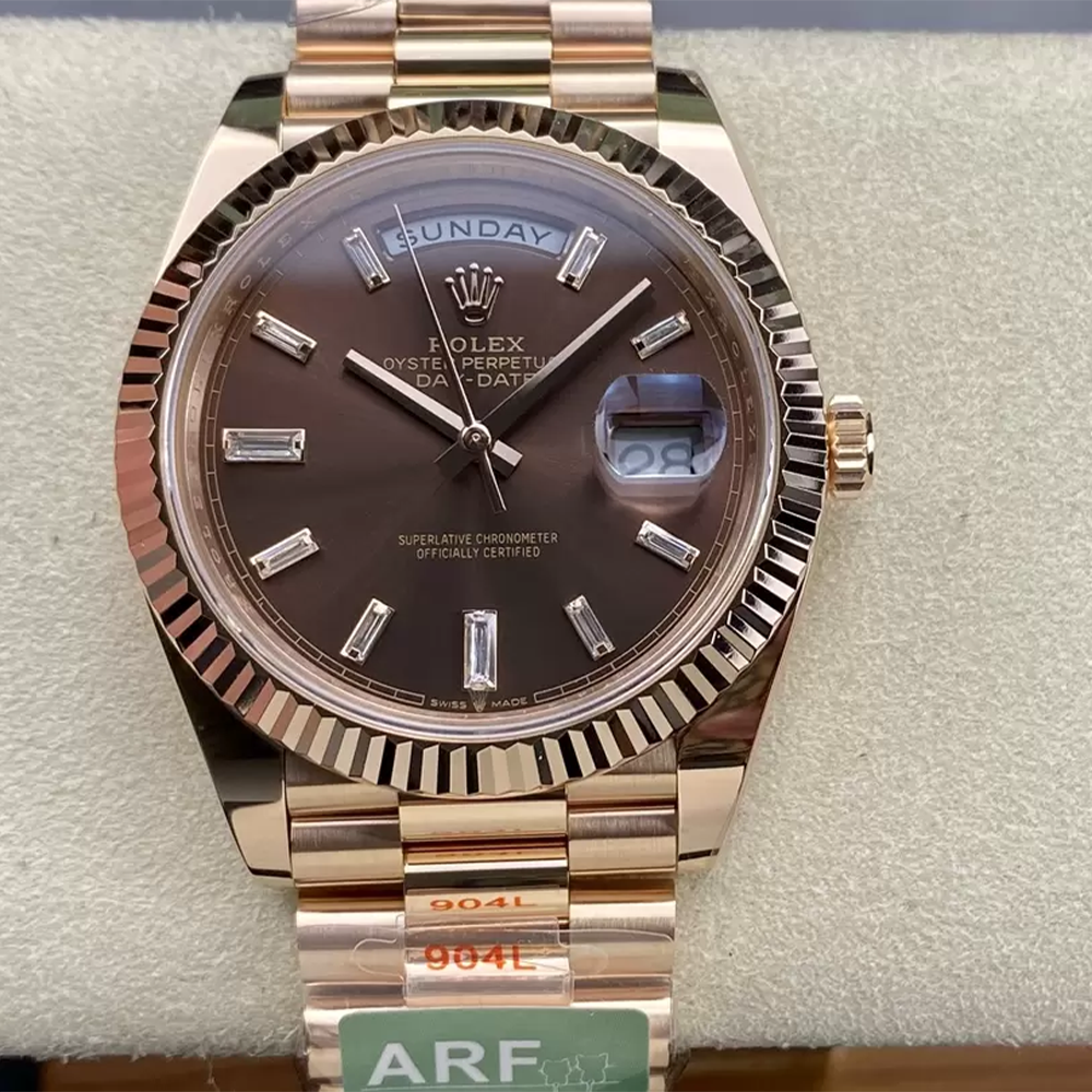ARF공장 롤렉스 데이데이트 브라운 다이아 다이얼 40mm 로즈골드 금통 228235