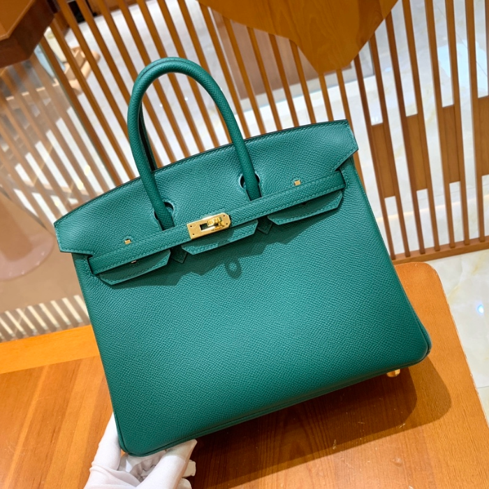 그린엘 에르메스 버킨 25 엡송가죽 말라카이트 그린 금장 버클