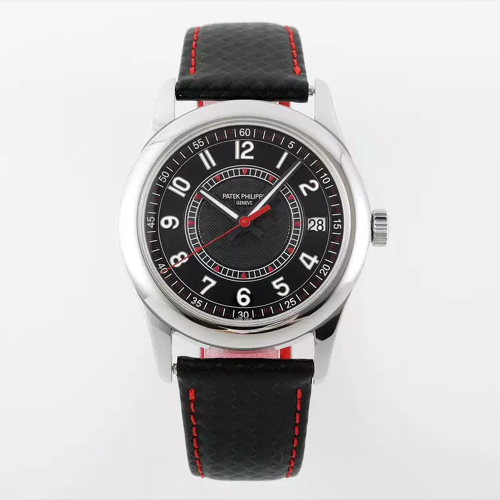 PPF공장 파텍필립 칼라트라바 블랙 / 레드 다이얼 40mm 6007G