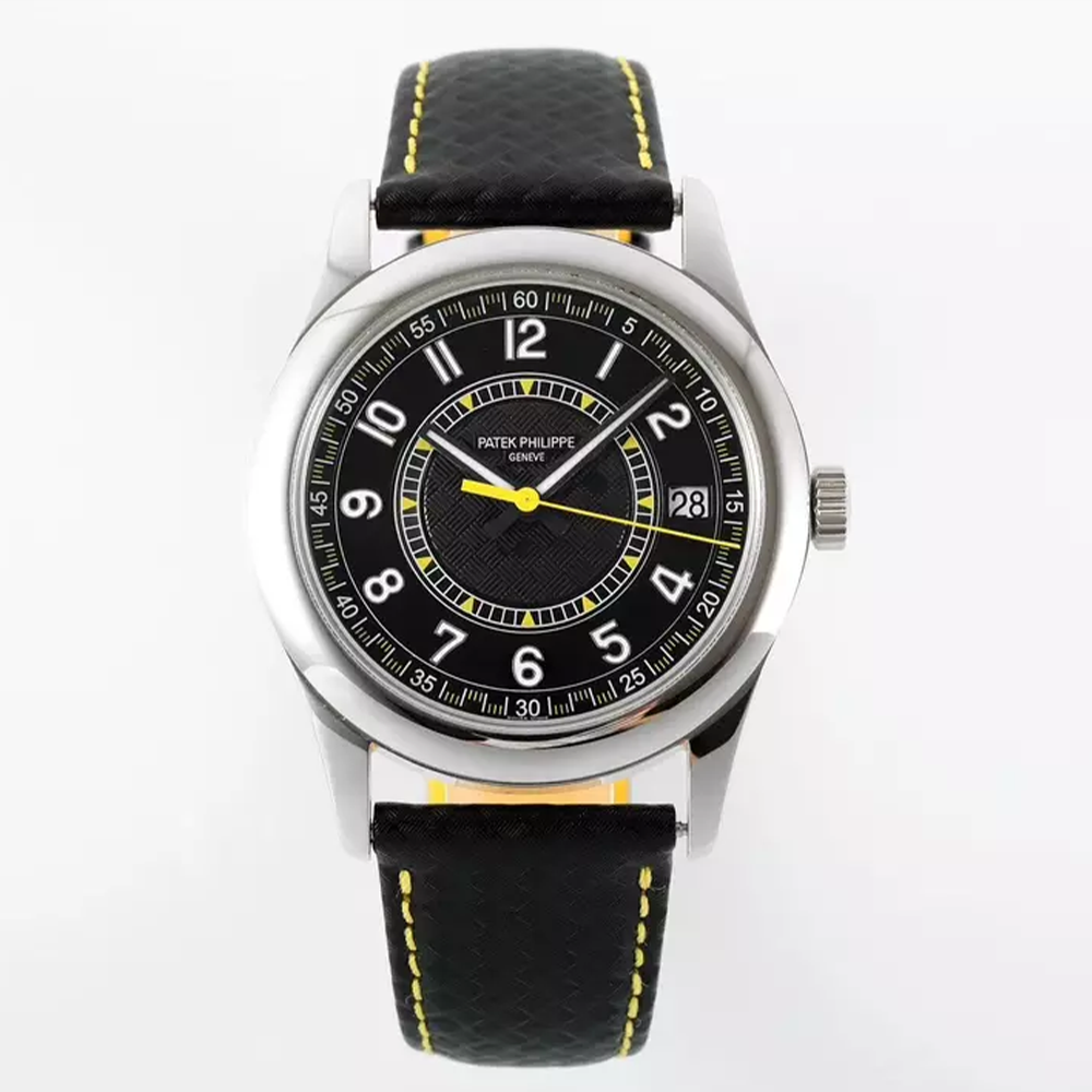 PPF공장 파텍필립 칼라트라바 블랙 / 옐로우 다이얼 40mm 6007G