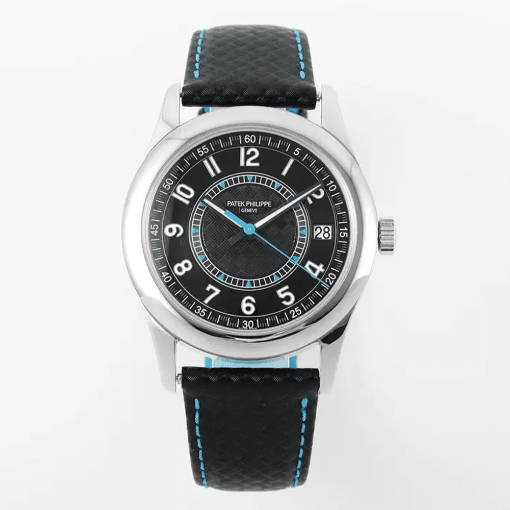 PPF공장 파텍필립 칼라트라바 블랙 / 블루 다이얼 40mm 6007G