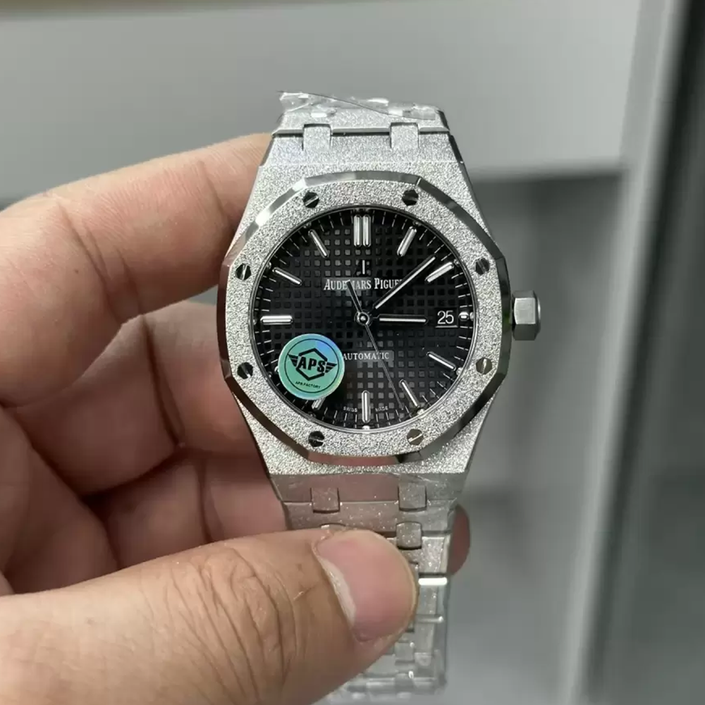 APS공장 오데마피게 로얄오크 프로스티드 블랙 다이얼 37mm 15454