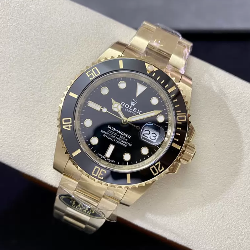 클린공장 롤렉스 서브마리너 검판 데이트 옐로우 골드 금통 40mm 124060
