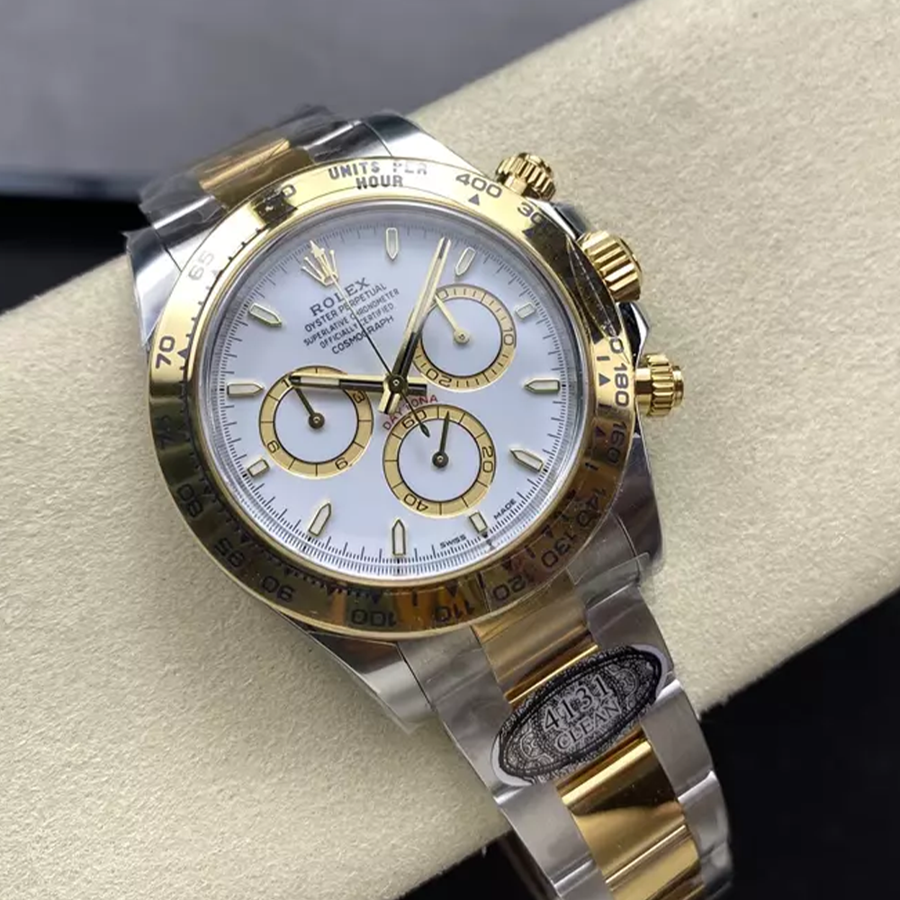 클린공장 롤렉스 데이토나 화이트 인덱스 다이얼 옐로우 골드 콤비 126503