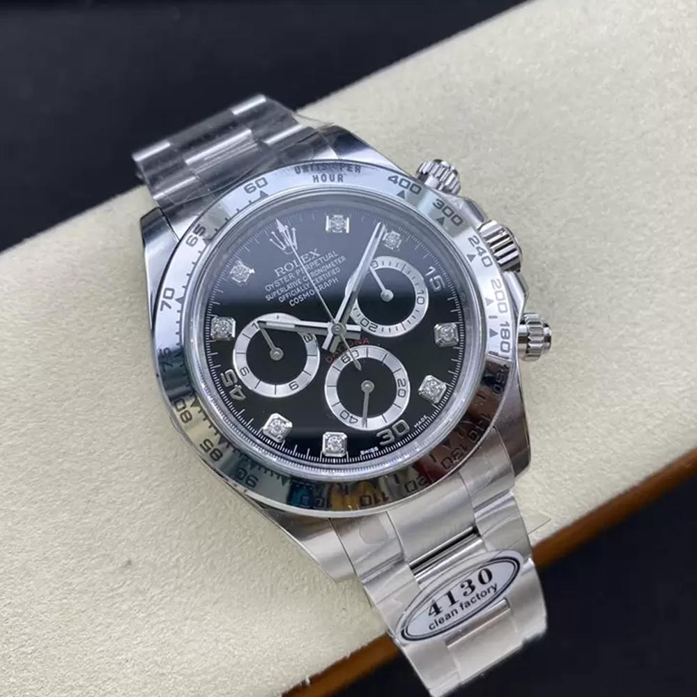 클린공장 롤렉스 데이토나 블랙 8P 다이얼 화이트 골드 m116509