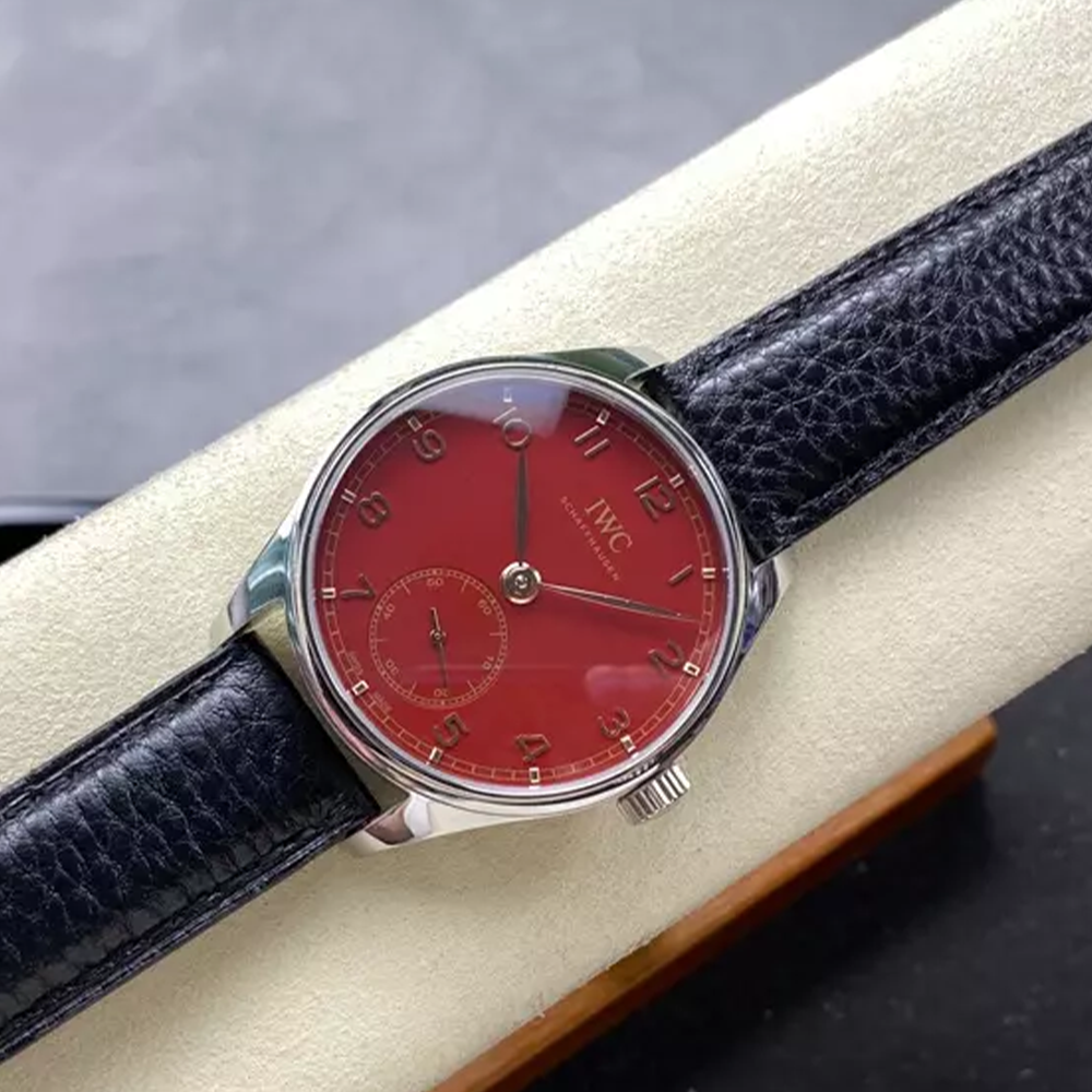 GR공장 IWC 포르투기저 오토매틱 42 레드 다이얼 가죽밴드 IW358315