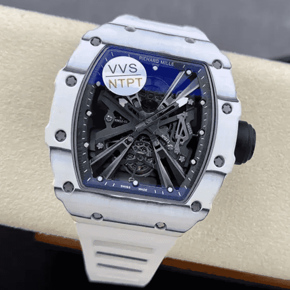 VVS공장 리차드밀 화이트 카본 티타늄 뚜르비옹 RM 12-01