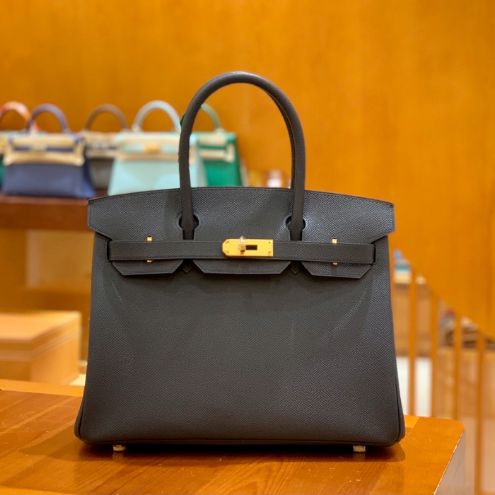 그린엘 에르메스 버킨 30 엡송가죽 미드나잇 블루 금장 버클