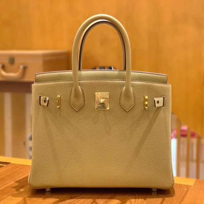 그린엘 에르메스 버킨 30 토고가죽 비스킷 골드 버클