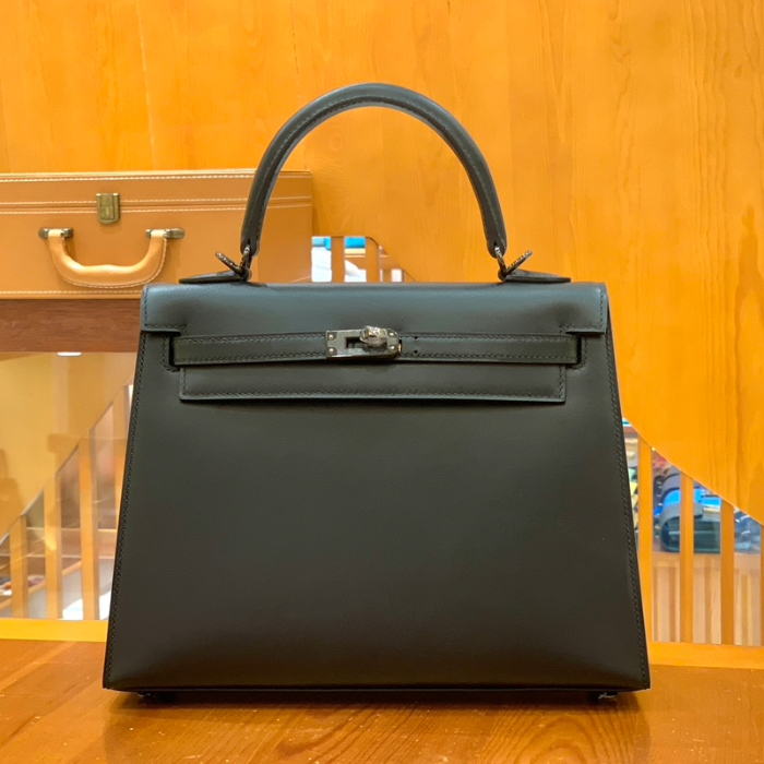 그린엘 에르메스 켈리 25 엡송 블랙 유광 실버 버클