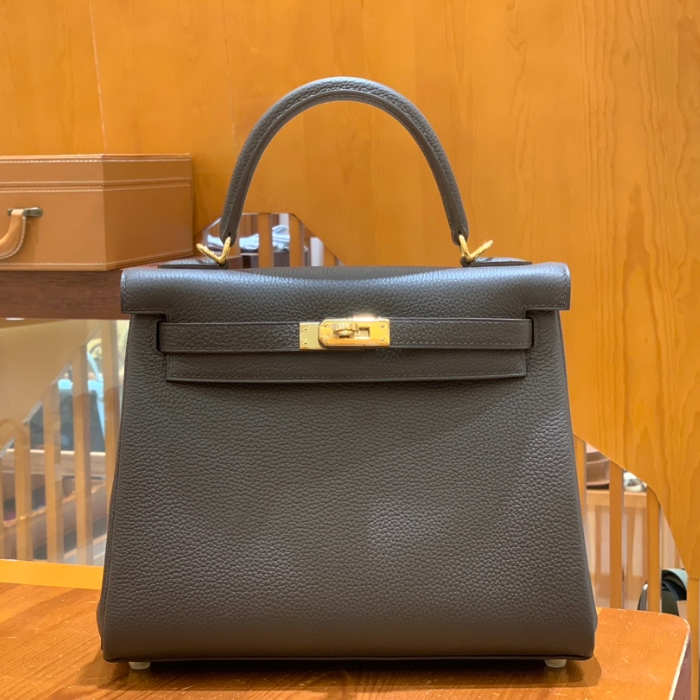 그린엘 에르메스 켈리 25 토고 초콜릿 골드 버클