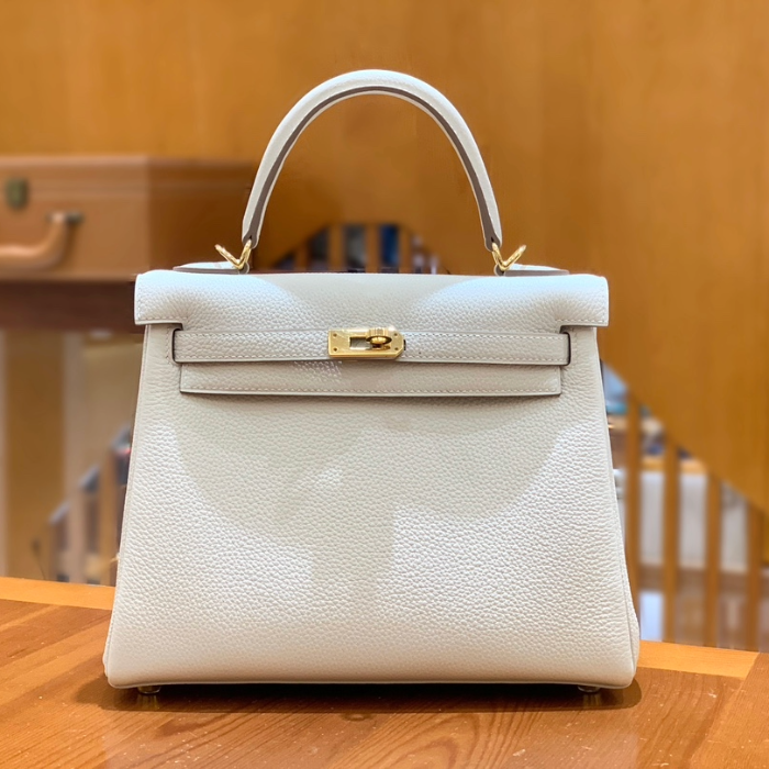 그린엘 에르메스 켈리 25 토고 밀크셰이크 골드 버클