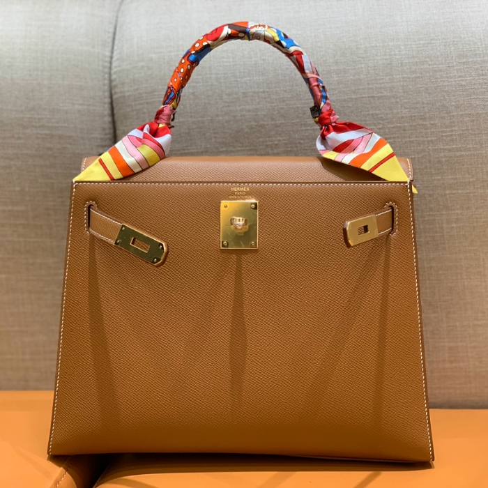 그린엘 에르메스 켈리 28 엡송 골드 브라운 골드 버클