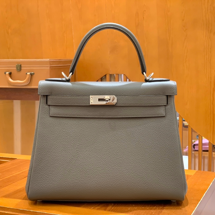 그린엘 에르메스 켈리 28 토고 퓨터 그레이 실버 버클