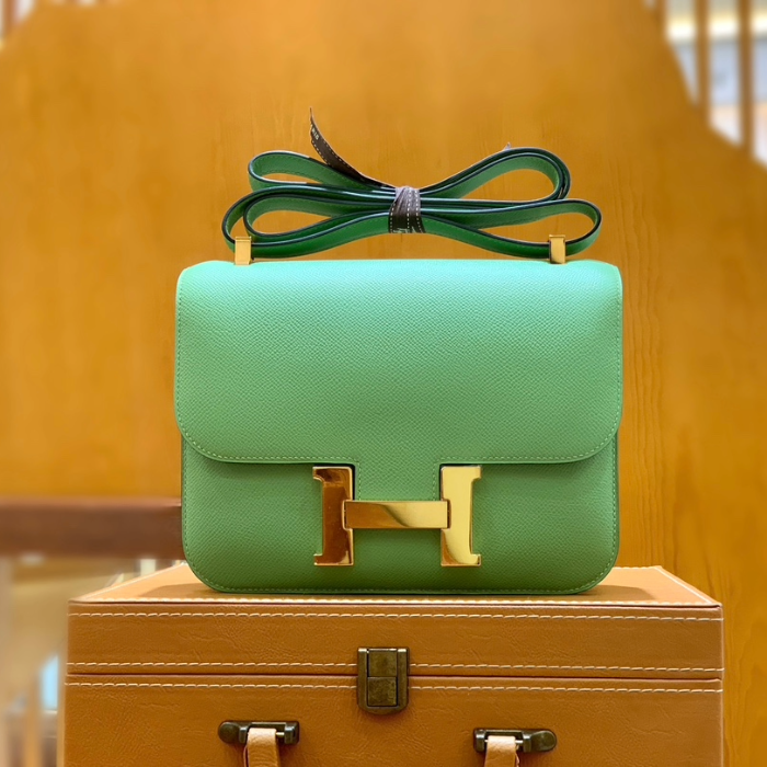 그린엘 에르메스 콘스탄스 24 엡송 아보카도 그린 골드 버클