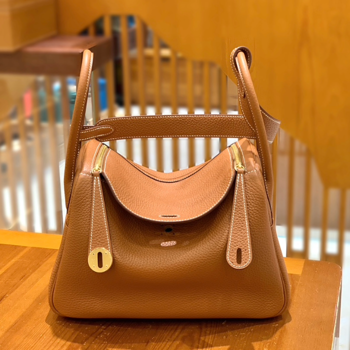 그린엘 에르메스 린디 26 브라운 골드 버클