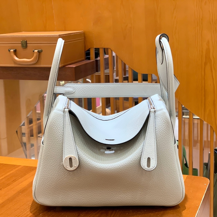 그린엘 에르메스 린디 26 라이트 블루 실버 버클