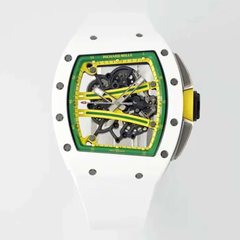 ZF공장 리차드밀 요한 블레이크 화이트 세라믹 화이트 러버밴드