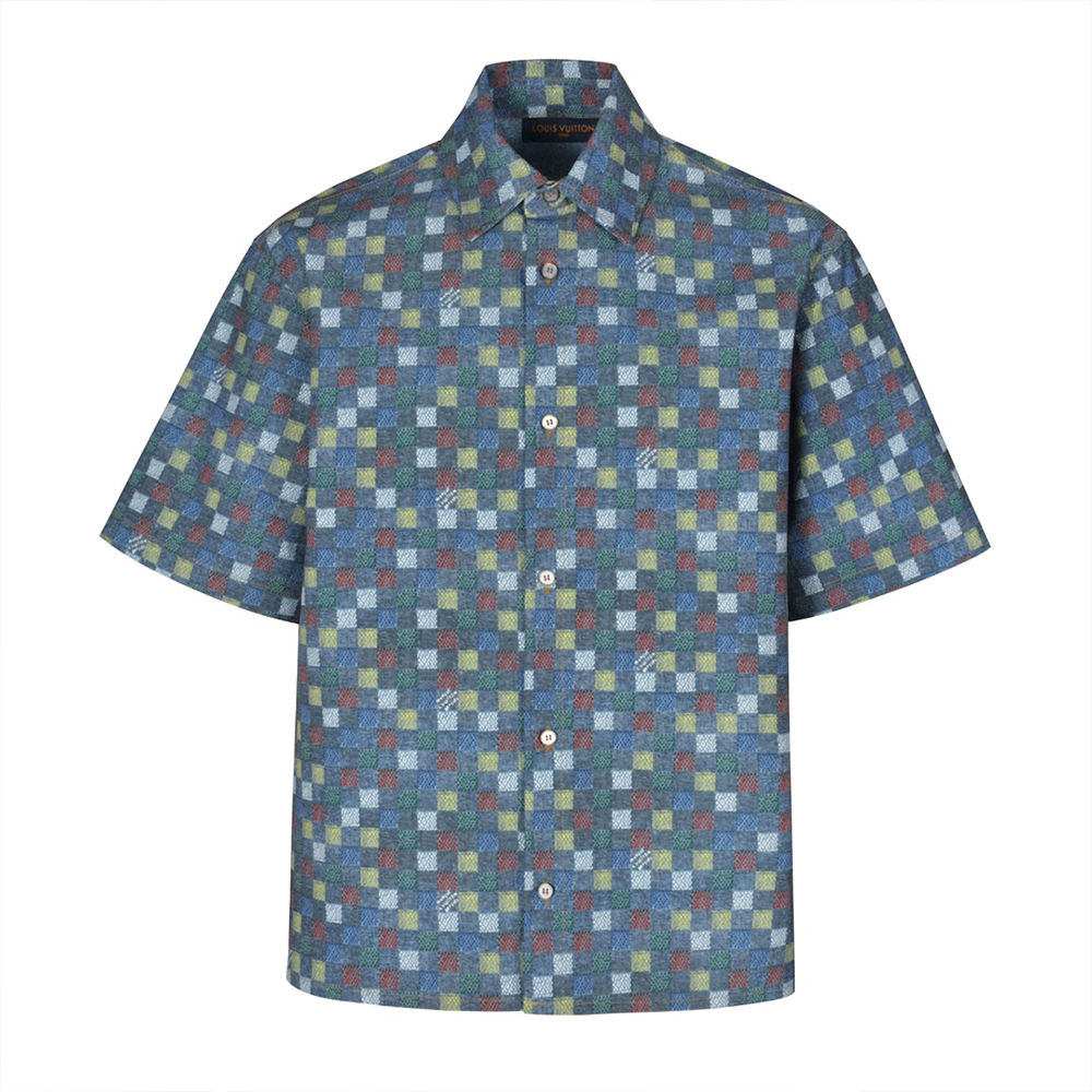 루이비통 다미에 샴브레이 쇼트 슬리브드 셔츠