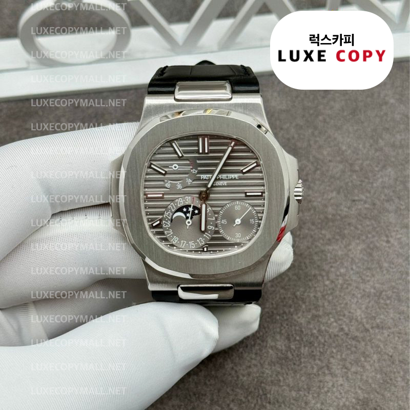 CNC 파텍필립 노틸러스 문페이즈 5712G-001 18K 화이트 골드