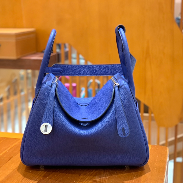 그린엘 에르메스 린디 30 일렉트릭 블루 실버 버클