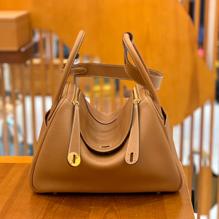 그린엘 에르메스 린디 30 골드 브라운 골드 버클