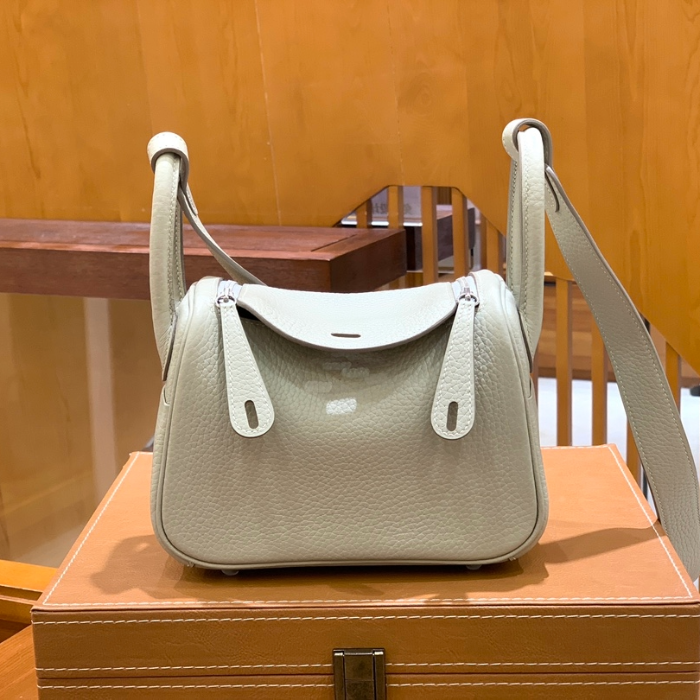 그린엘 에르메스 린디 미니 펄 그레이 실버 버클