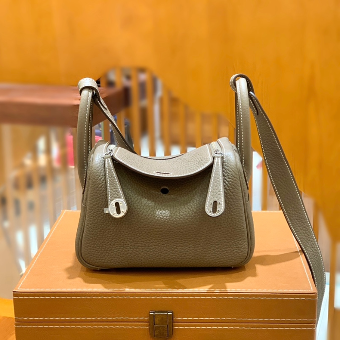 그린엘 에르메스 린디 미니 그레이 실버 버클