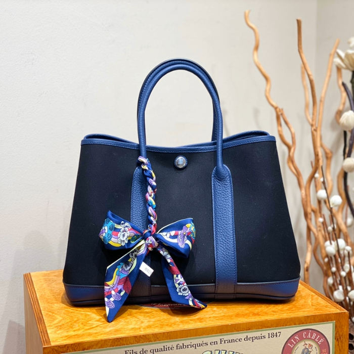 반수공 에르메스 가든파티 30 캔버스 아게이트 블루 컨트리