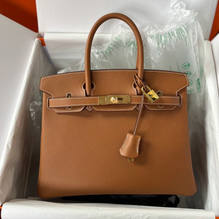 반수공 에르메스 버킨백 30 골드브라운 금장 엡송