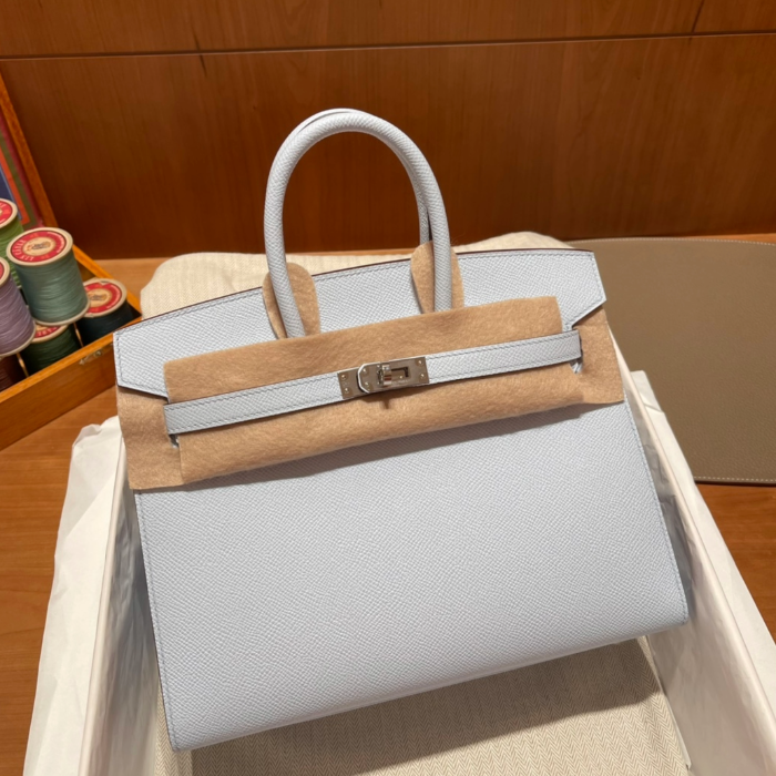 반수공 에르메스 버킨백 25 포그블루 은장 엡송