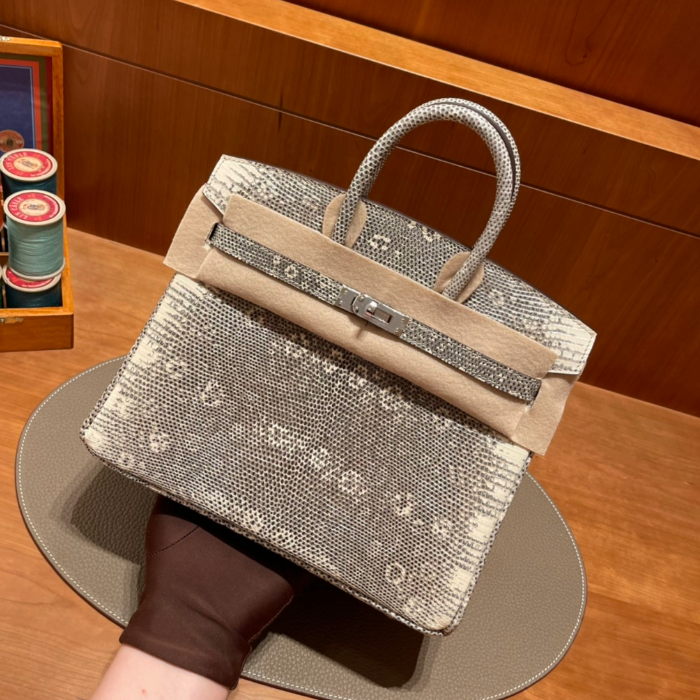 반수공 에르메스 버킨백 25 히말라야 은장 리자드가죽