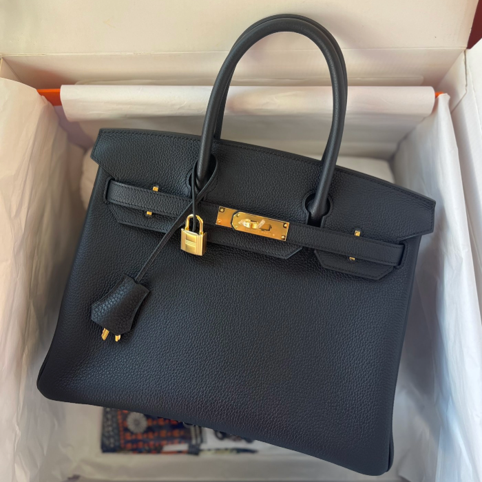 반수공 에르메스 버킨백 30 블랙 금장 토고가죽