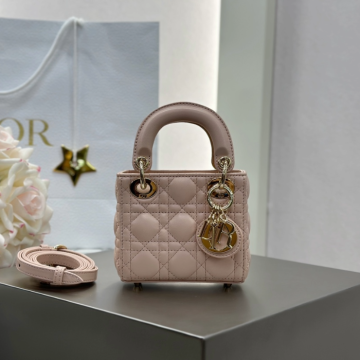 디올 레이디 마이크로 백 파우더 핑크