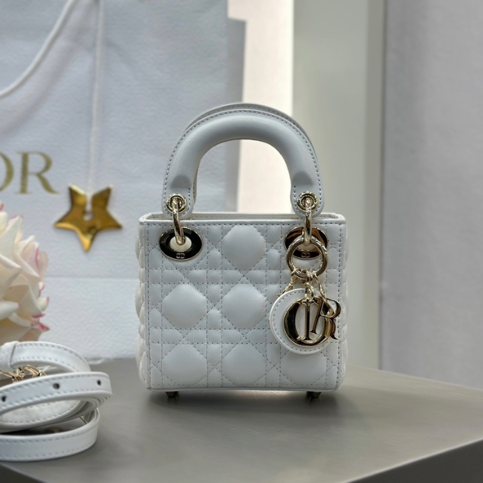 디올 레이디 마이크로 백 파우더 블루