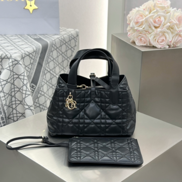 디올 뜨주흐 스몰 토트백 블랙