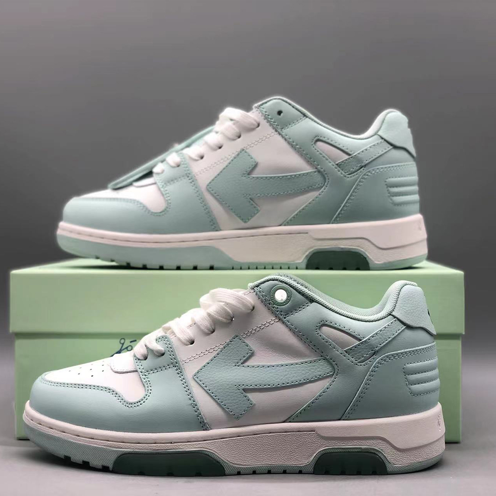 오프화이트 화이트/라이트 블루 아웃 오브 오피스 사토리얼 스니커즈