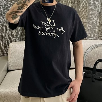 디올 앤 홀리스터 프린팅 반팔 블랙