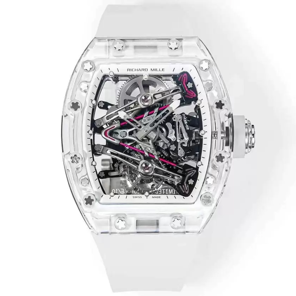RM공장 리차드밀 수동 와인딩 투르비용 부바 왓슨 크리스탈 케이스 RM38-02