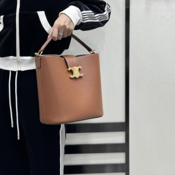 셀린느 루이즈 백 미디엄 브라운 카프스킨