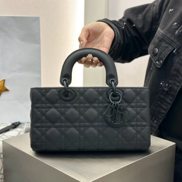 디올 미디엄 레이디 디조이 백 블랙 울트라 매트