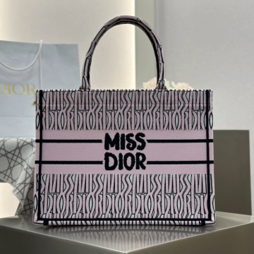 디올 미디엄 북 토트백 미스디올 핑크