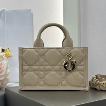 디올 미니 스트랩 북 토트백 매크로까나쥬 베이지