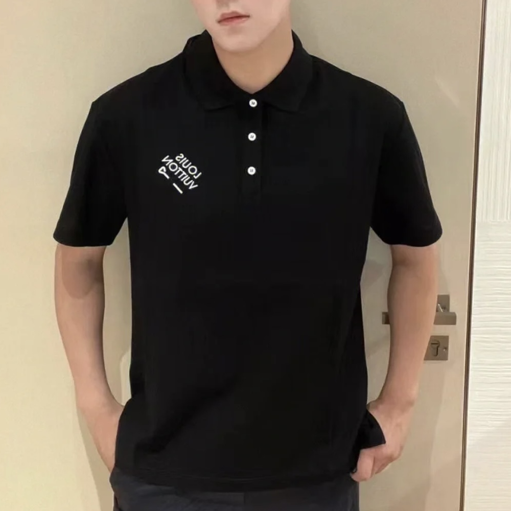 루이비통 시그니처 위드 엠브로이더리 폴로 티셔츠