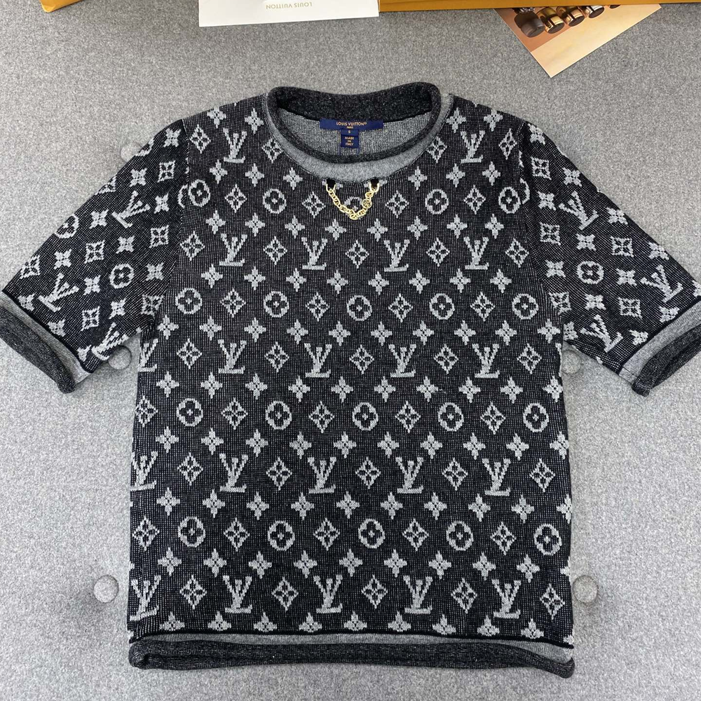 루이비통 모노그램 자카드 니트 반팔