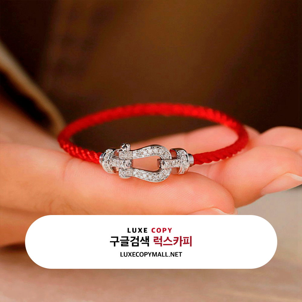 프레드 포스텐 브레이슬릿 18K 화이트 골드 및 다이아몬드 세팅