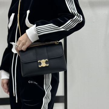 셀린느 빅투아르 백 서플 카프스킨 블랙