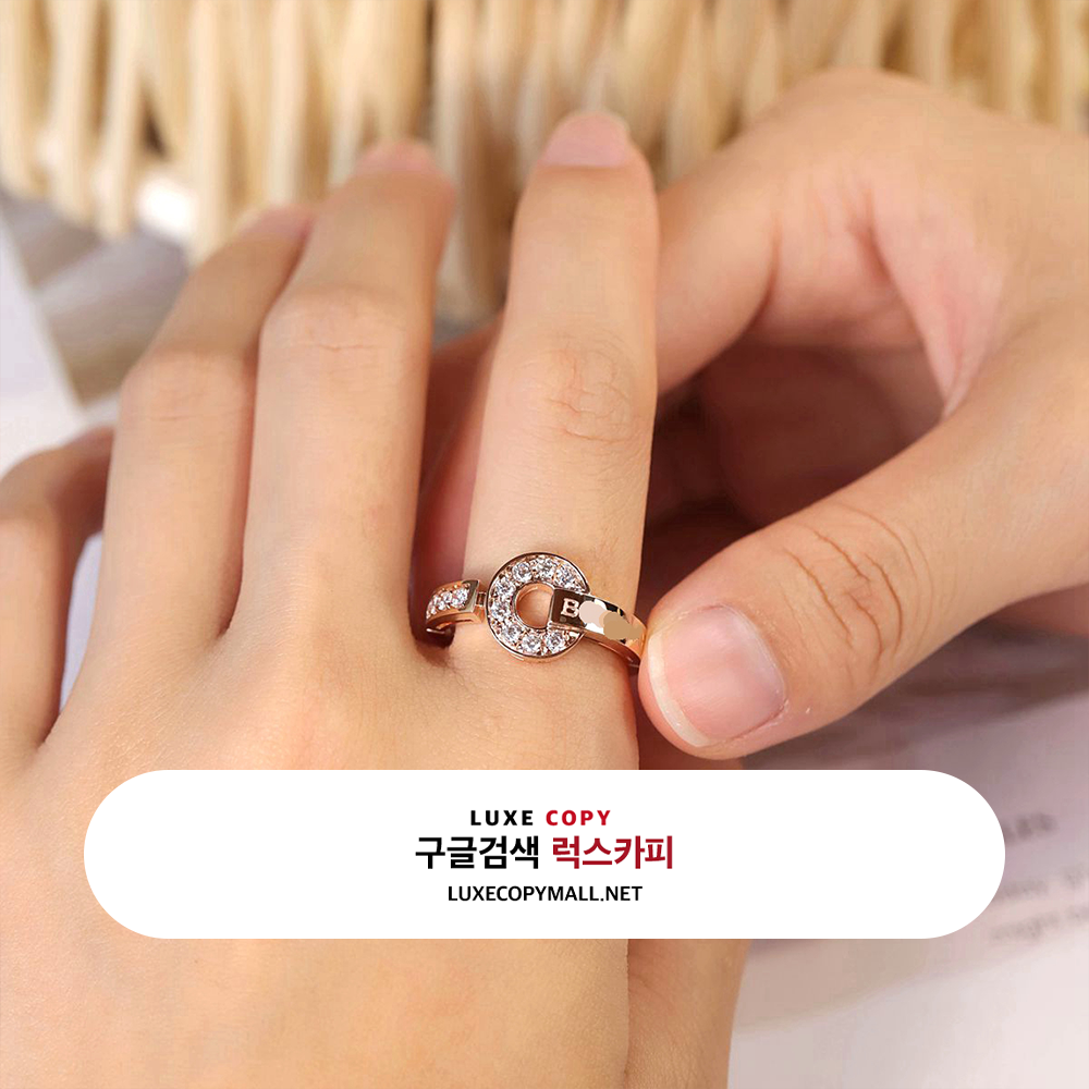 불가리 다이아 불가리 링 18K 로즈골드