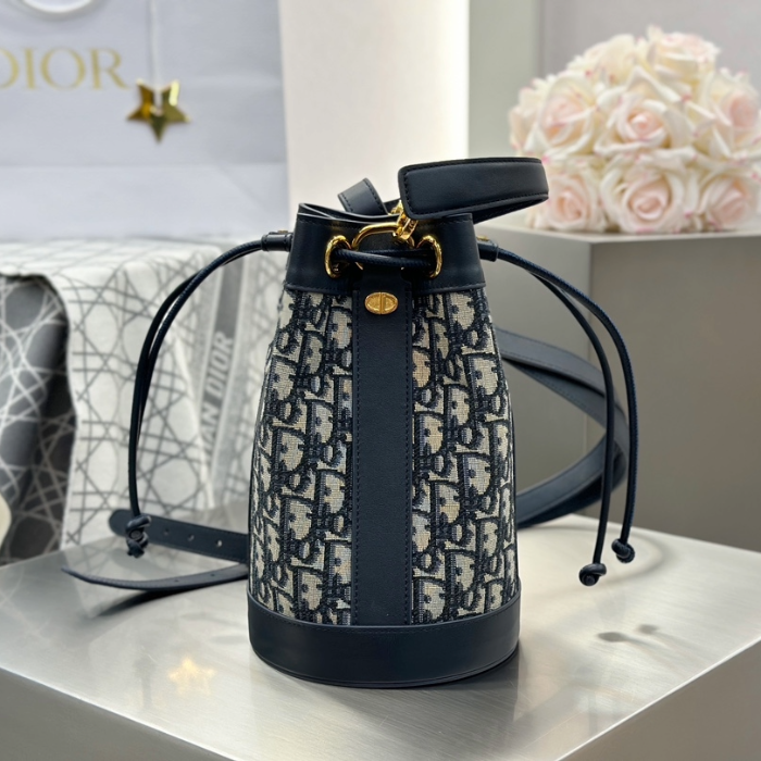 디올 스몰 백팩 오블리크 자카드 블루 서플 맥시까나쥬